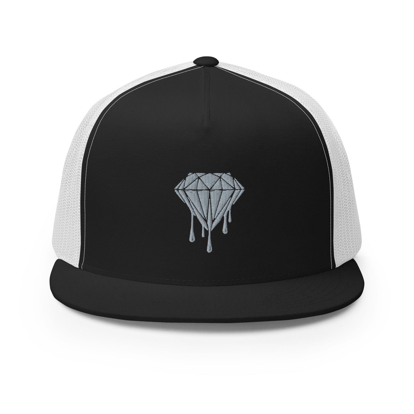 Diamond Mind Melted Trucker Snapback (Black)