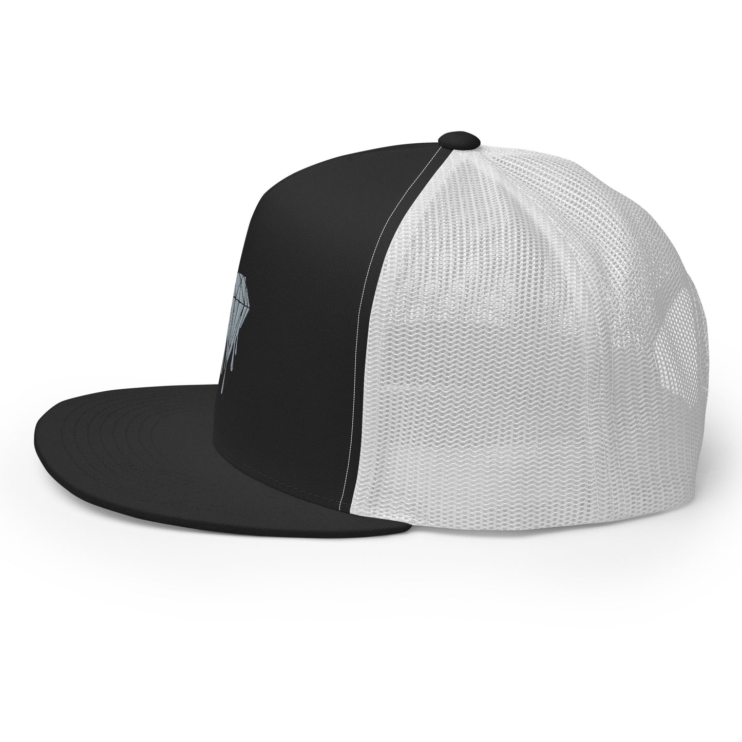 Diamond Mind Melted Trucker Snapback (Black)