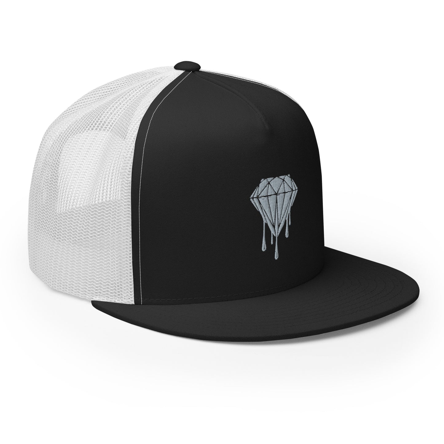 Diamond Mind Melted Trucker Snapback (Black)