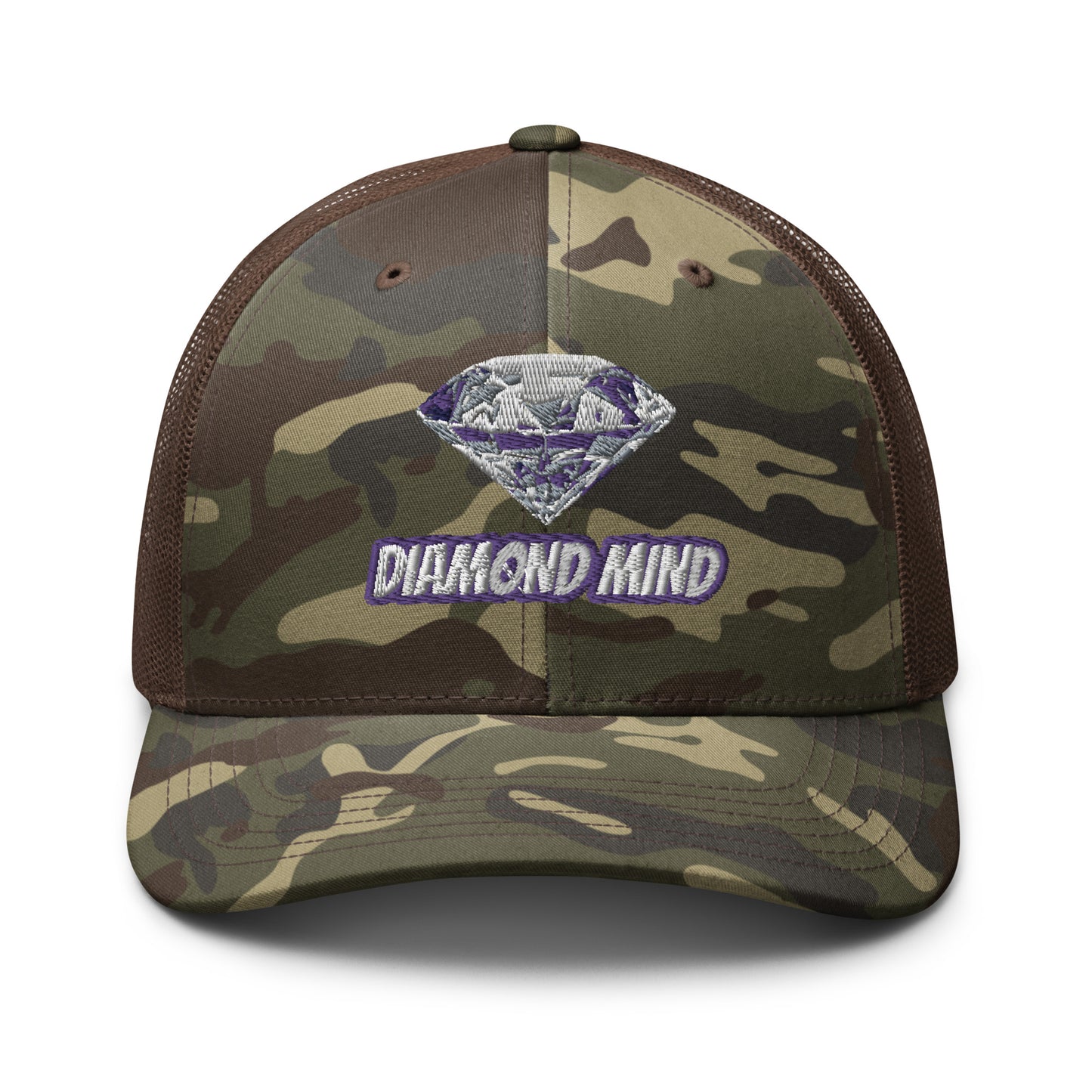 Diamond Mind Camo Multi-Colored Trucker Hat