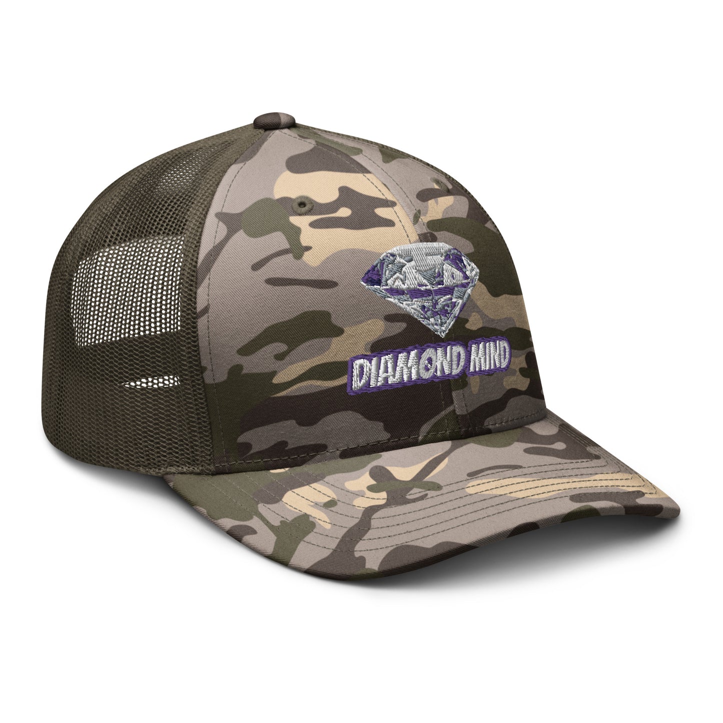 Diamond Mind Camo Multi-Colored Trucker Hat