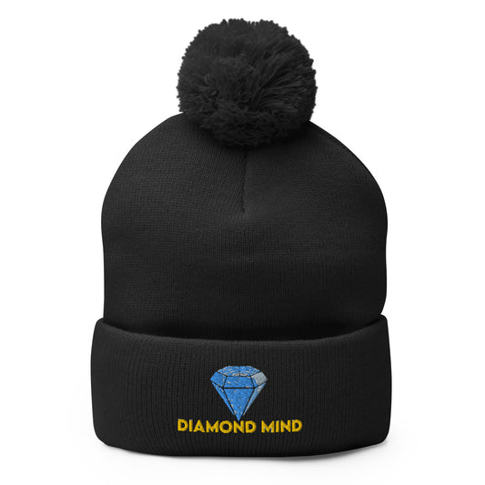 Diamond Mind Pom-Pom Beanie